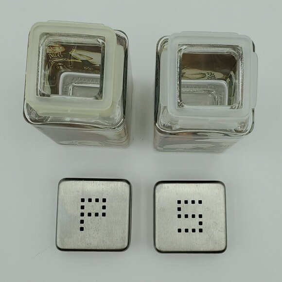 Grant Howard Coffee Chef Salt & Pepper Shakers Square Coffee Barista Shakers - Picture 6 of 7